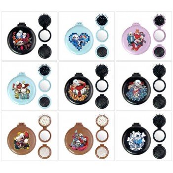 Undertale game folding portable comb mirrorrs
