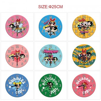 The Powerpuff Girls anime round wall clocks