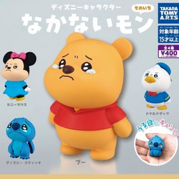 4pcs/set Winnie the Pooh Donald Duck Minnie Stitch Crying figures