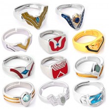 Ultraman anime alloy rings