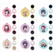 Demon Slayer anime folding portable comb mirrorrs