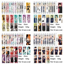 Haikyuu anime ballpoint pen ball pens(12pcs a set)