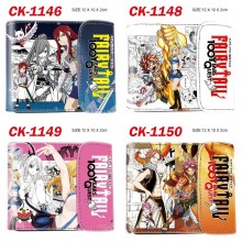 Fairy Tail anime Three Fold Button Wallet Purse