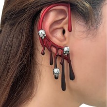 Gothic Skull Cool Irregular Exaggeration Lava Earr...