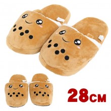 Milk Tea Boba plush shoes slippers a pair 28cm