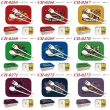 Pokemon anime Plastic Lunch Box with Fork Spoon Ki...