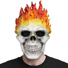 Halloween Ghost Rider skull facial cosplay latex mask