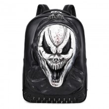 Teenagers 3D Skull Designer Punk Thick Leather Bac...