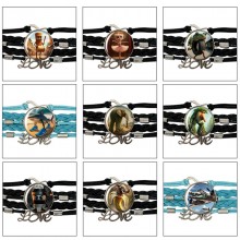 Italian Brainrot anime braided gemstone bracelet hand chain