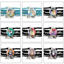 Bluey anime braided gemstone bracelet hand chain