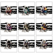 My Hero Academia anime braided gemstone bracelet hand chain