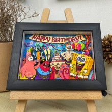 Spongebob 3D Art Painting Stereograph Picture Frame Figure