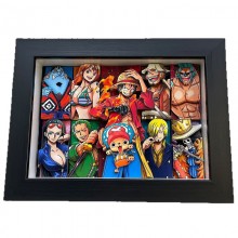 One Piece 3D Art Painting Stereograph Picture Frame Figure