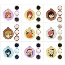 Chainsaw Man anime folding portable comb mirrorrs