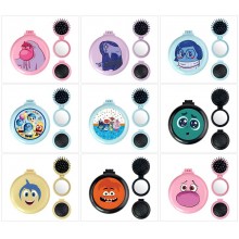 Inside Out anime folding portable comb mirrorrs