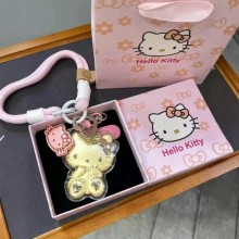 Hello Kitty anime gold pendant key chains