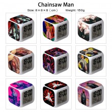 Chainsaw Man anime Alarm Clock Colorful Light Display Time Week Month