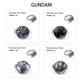 Gundam anime adjustable rings