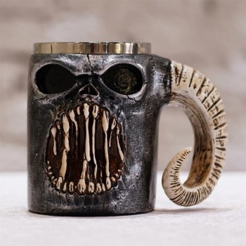 Viking Horn Monster Skull Stainless Steel Coffee Mug Cups