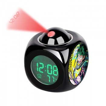 My Hero Academia anime LCD Projection Digital Alarm Clock Projector Temperature