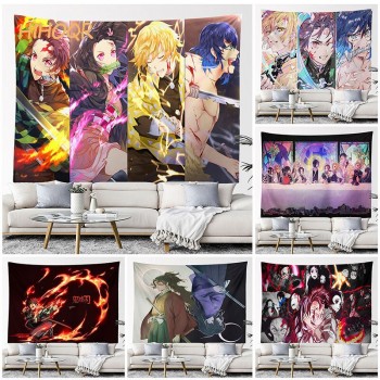 Demon Slayer Wall Hanging Background Decoration Dormitory Bedhead Tapestry