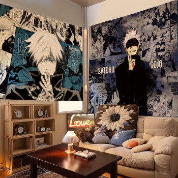 Jujutsu Kaisen Wall Hanging Background Decoration Dormitory Bedhead Tapestry