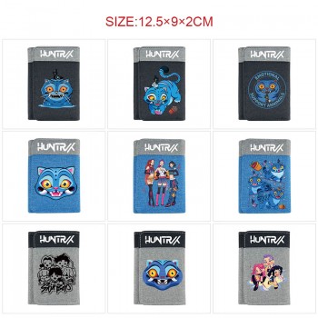 K-POP Demon Hunters anime Three Fold Button Wallet Purse