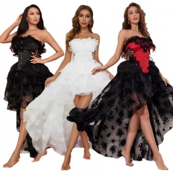 Steampunk Lace Bustiers Corset Dress