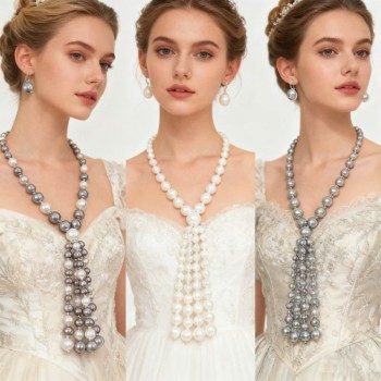 Vintage Freshwater Pearl Sweater Necklace