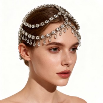 Crystal Head Hair Chain Headwrap Accessories