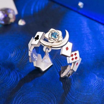 Detective Conan Phantom Thief Kid anime poker Finger Rings
