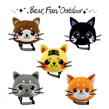 Ski Helmet animal anime Knitted Hat