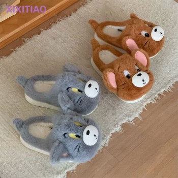 Tom and Jerry cat anime plush shoes slippers a pair
