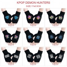 K-POP Demon Hunters cotton half finger gloves a pair