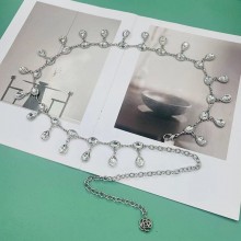 Women Teardrop Shaped Metal Waist Chain Belt