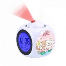 Mikko anime LCD Projection Digital Alarm Clock Projector Temperature