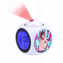 Dandadan anime LCD Projection Digital Alarm Clock Projector Temperature