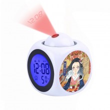 Demon Slayer anime LCD Projection Digital Alarm Clock Projector Temperature