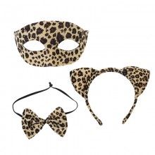 3Pcs/Set Leopard Catgirl Costume Accessories Hallo...