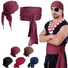 Pirate Headband Waist Belt Costume Cosplay Props Headwear