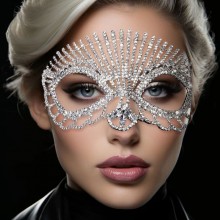 Halloween Party Masquerade Crystal Half Face Mask
