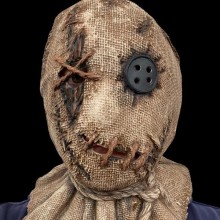 Halloween Cosplay Scary Scarecrow Headgear Faux Latex Mask