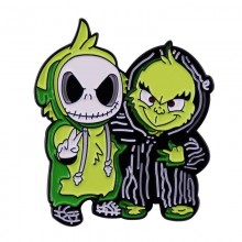 Green Friends alloy Enamel Badges Brooches Pins