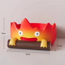 Calcifer flame Person Tray Creative Resin Key Hold...