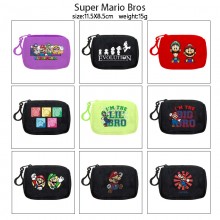 Super Mario plush coin purse keychain headphone ba...