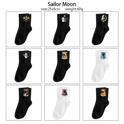 Sailor Moon anime mid length cotton socks