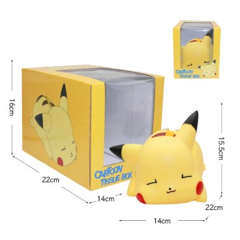 Pokemon Pikachu anime Plastic Tissue Drawer Box Holder