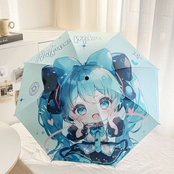 Hatsune Miku anime Folding Portable Umbrella