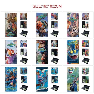 Zootopia PU Long Wallets Purses ID Card Holder