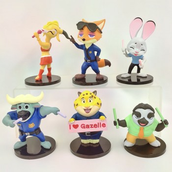 6pcs/set Zootopia anime figures(OPP bag)